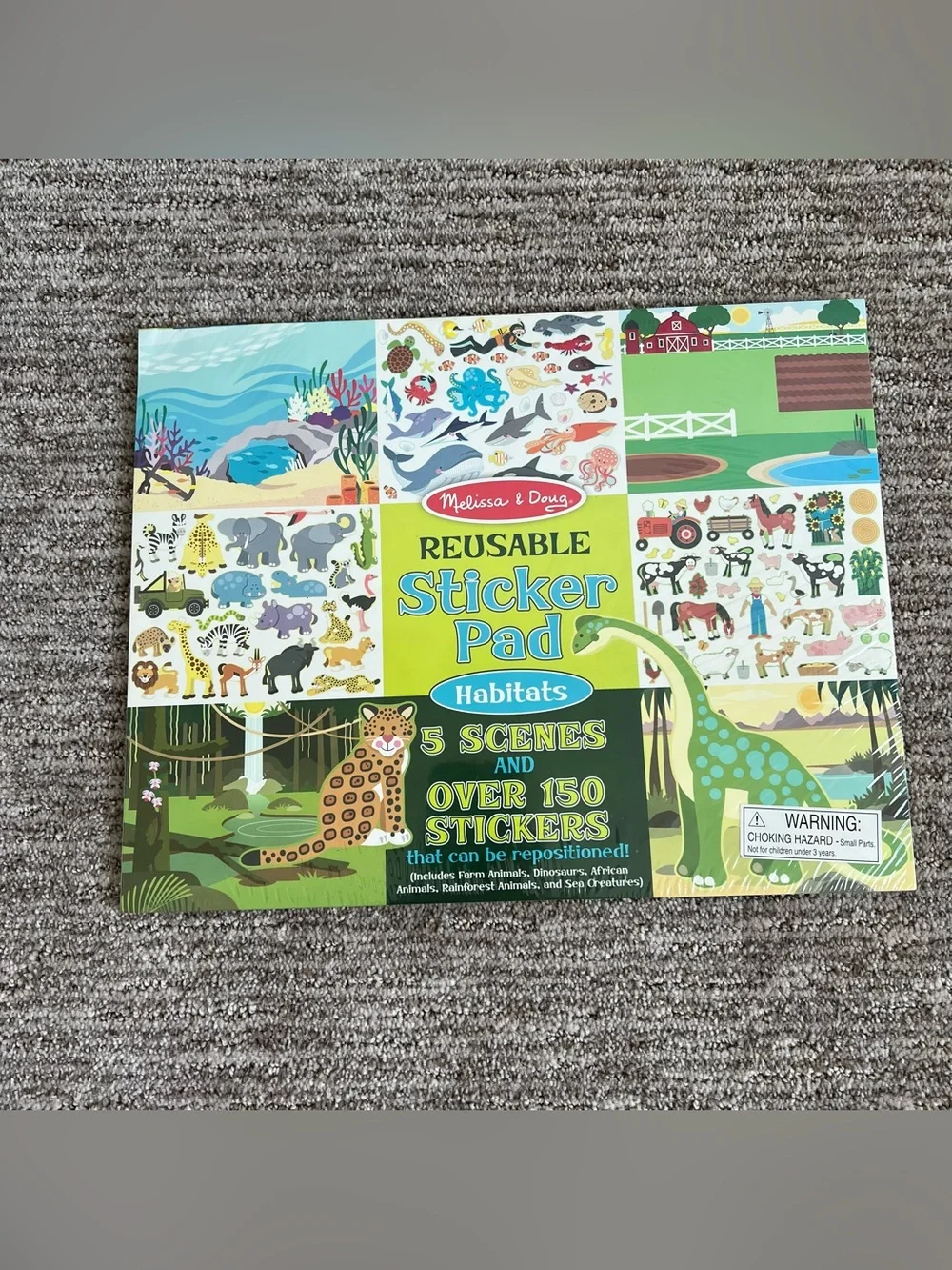 NWT Melissa & Doug Reusable Sticker Pad- Habitats